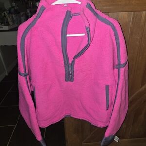 FP Movement by Free People Pink and Gray Sweatshirt